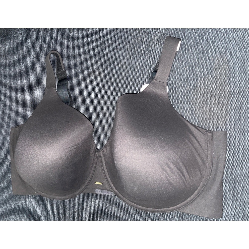 NWT Cacique Lane Bryant Lightly Lined Full Coverage Bra Black 48H